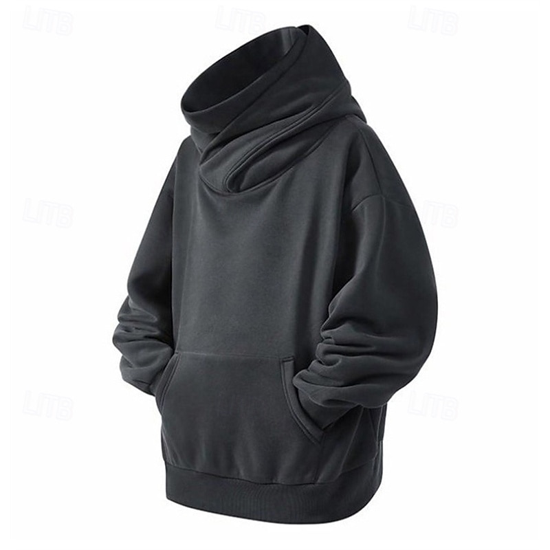 Hombre Sudadera Negro Blanco Gris Oscuro Con Capucha Plano Bolsillo Deporte Diario Festivos Poliéster Ropa de calle Básico Casual Primavera Otoño Ropa Sudaderas con capucha Sudaderas 2026 - $32.99 –P1