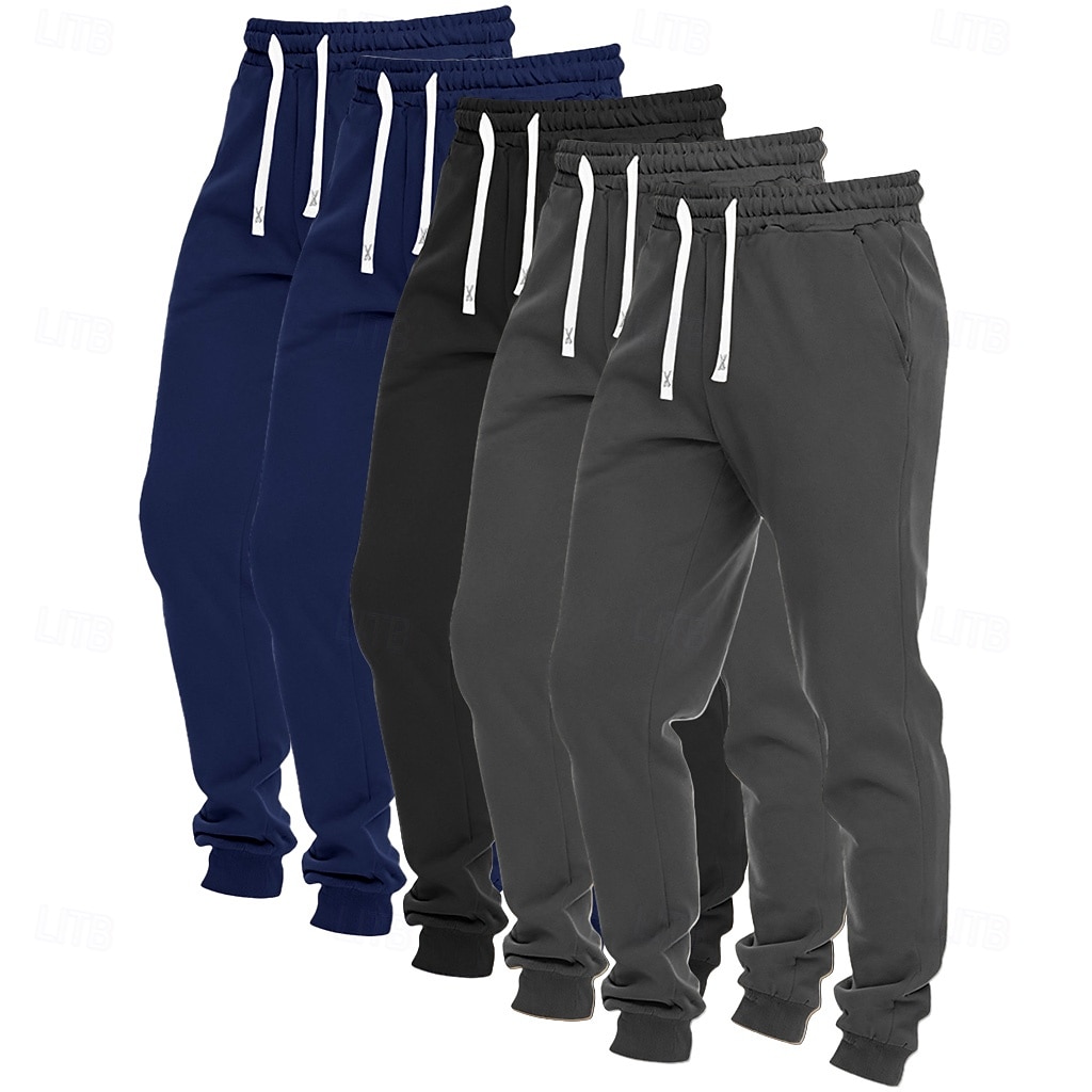 Herre Joggebukser Jogger Bukser Uformelle bukser Snorer Lomme Elastisk midje عادي Komfort Full lengde utendørs Daglig Enkel Klassisk Stil 1 2 2026 - $59.99 –P12