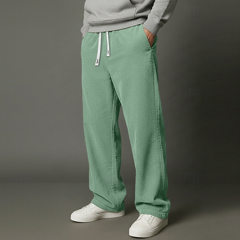 رجالي بنطلونات بنطال واسع الساق بنطلون مضلع السراويل الفضفاضة بنطال رياضي مفتوح من الأسفل رباط مرونة الخصر سهل رطوبة فتل متنفس مكتمل الطول الأماكن المفتوحة رياضة في الهواء الطلق فضفاض 2025 - $21.99 –P5