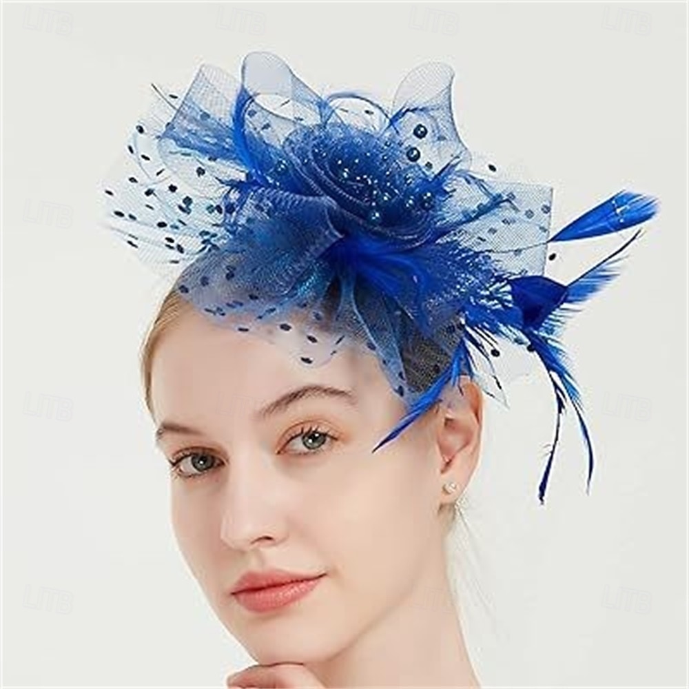 fascinators Tyll Fedora Bryllup Te Fest Hesteløp cocktail Elegant Årgang Enkel Med Fjær Hodeplagg Hodeplagg 2026 - $17.49 –P4