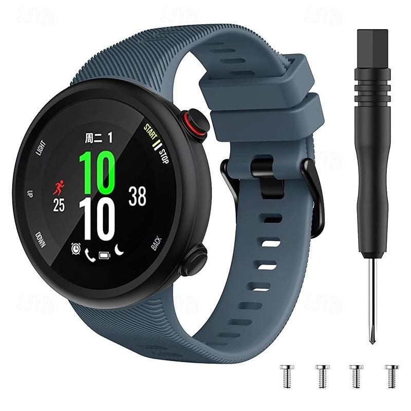 Pásek hodinek pro Garmin Forerunner 45/45s Silikon Výměna, nahrazení Popruh Nastavitelný Sportovní značka Moderní spona Náramek 2026 - $14.99 –P8