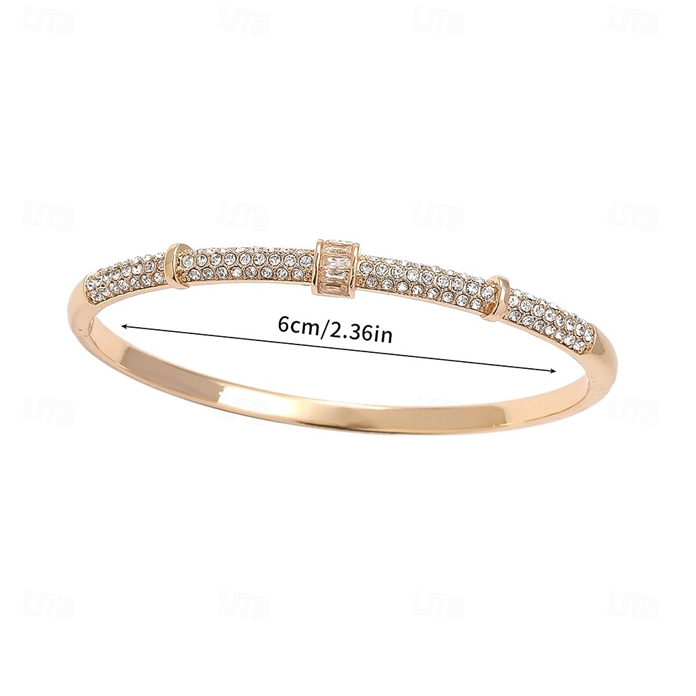 Cubic Zirconia Geometrical Drop Fashion Personalized Simple Trendy Chrome Bracelet Jewelry Silver / Golden For Wedding Party Engagement Prom 2026 - $11.49 –P5