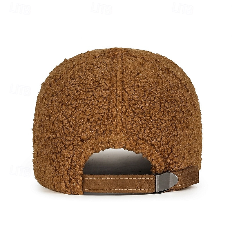 בגדי ריקוד גברים כובעי החורף כובע חם לחורף כובע בייסבול חורף עם דשי אוזניים כובע בייסבול חורף שחור לבן כותנה אִחוּי פליז אופנתי מודרני עכשווי לבוש יומיומי פגישה (דייט) אותיות שמור על חום הגוף עמיד 2026 - $16.49 –P4