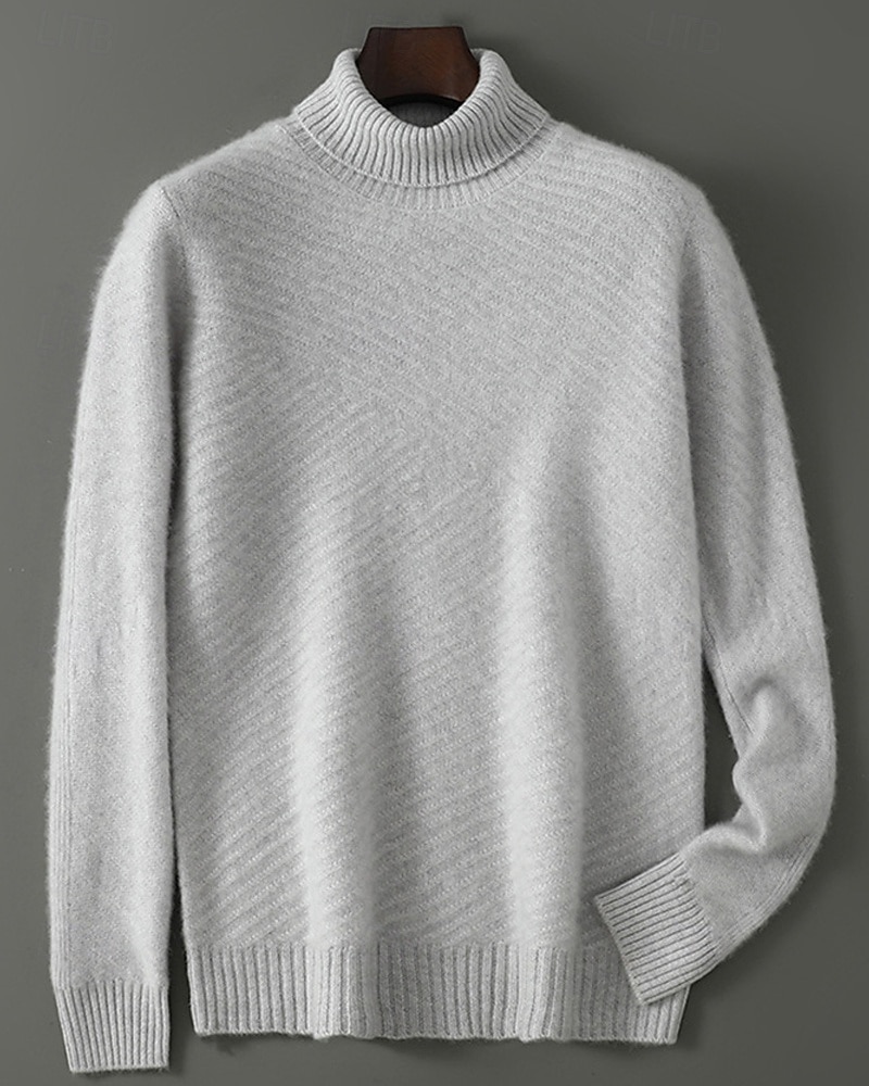 Hochwertiger Herren-Rollkragenpullover aus reiner Wolle und Kaschmir, klassischer Strickpullover, weich, warm und atmungsaktiv 2026 - $174.99 –P5