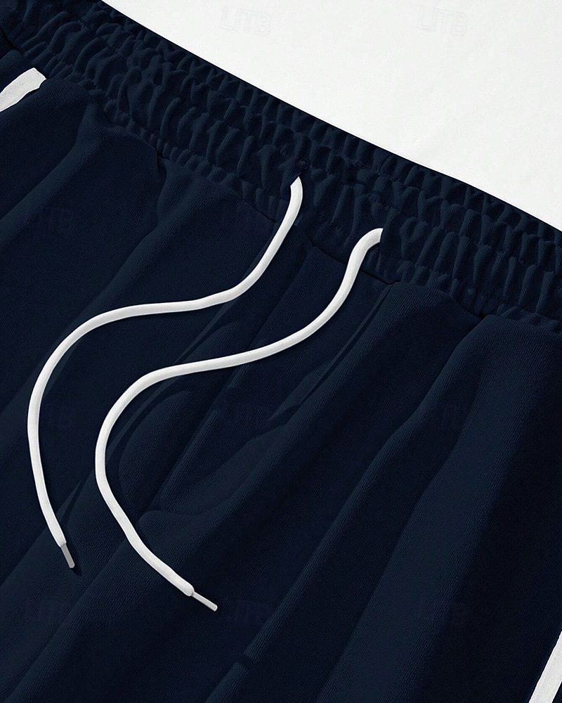 Men's Wide-leg Sweatpants sport pants Casual Pants with Pockets Split High Waist Bottoms Gym Athleisure Workout Spring Fall Breathable Gym Workout Track Regular Fit Sportswear Activewear Solid Colored 2026 - $26.99 –P16