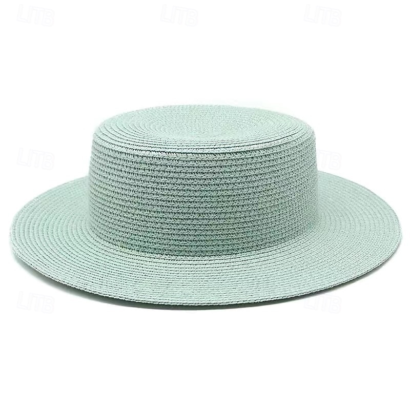 Cappelli Poliestere Cappello di paglia Matrimonio Ferie Tè Corsa di Cavalli Cocktail Vintage Protezione Solare Con Giunzione Copricapo Copricapo del 2026 a $17.49 –P10