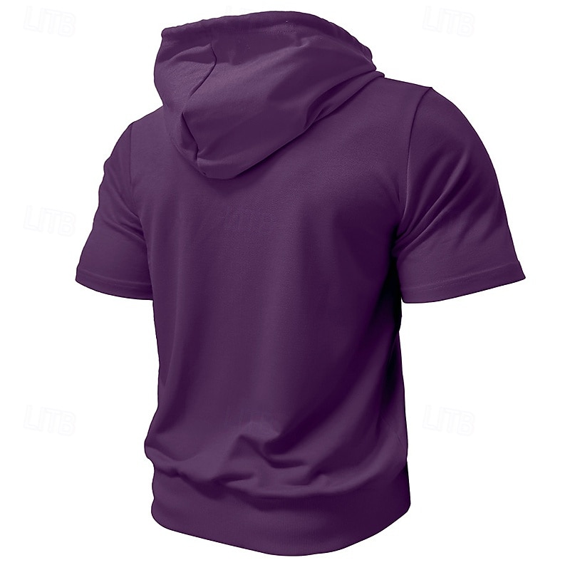 Men's Hoodie Full Zip Hoodie Black Pink Wine Purple Fuchsia Hooded Plain Drawstring Pocket Sports & Outdoor Daily Holiday Polyester Streetwear Basic Casual Summer Spring Clothing Apparel Hoodies 2026 - $36.99 –P10
