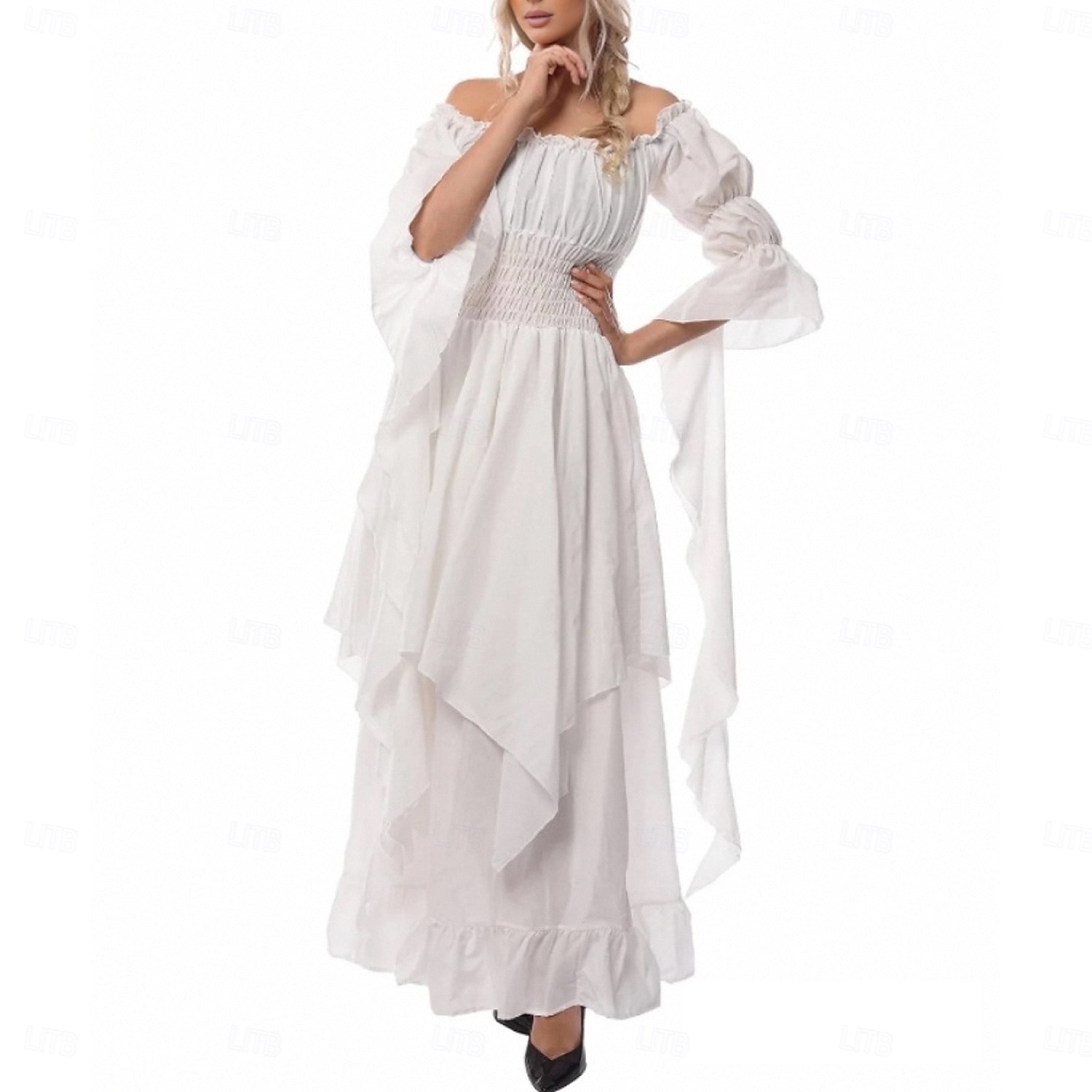 Retro Vintage Medieval Renaissance Dress Masquerade Regency Inspired Dress Viking Outlander Vikings Plus Size Elven Fancy Dress Women's Celtic Pirate Fantasy Masquerade Party / Evening Adults' Dress 2026 - $69.99 –P3