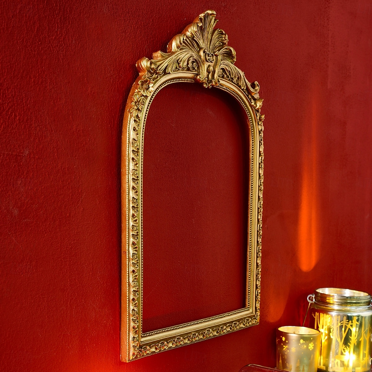 1 unidad de marco decorativo de resina con arco dorado tridimensional de estilo europeo, ideal para decoración de pared o como accesorio para fotografía. 2026 - $20.99 –P5