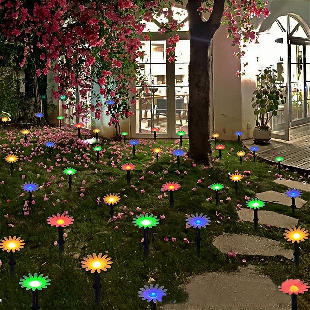 Lot de 10 ou 20 lampes solaires LED en forme de tournesol pour cour, rue, paysage, ambiance, éclairage de chemin, pelouse, enterrées, 1 pièce de 2026 ? $17.99 –P7