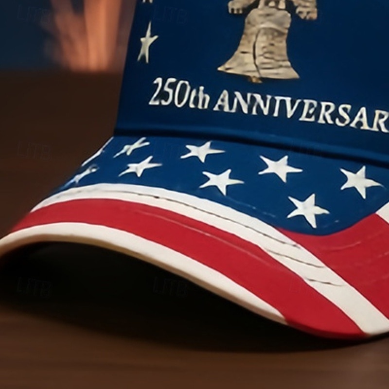 Férfi Egyesült Államok 250. évfordulós kalapja Baseball sapka Szalmakalap Kamionos kalap Kék Poliészter Nyomtatott Hazafias Divat Alkalmi Utca Napi Amerikai amerikai zászló Állítható Fényvéd 2026 - $15.49 –P5