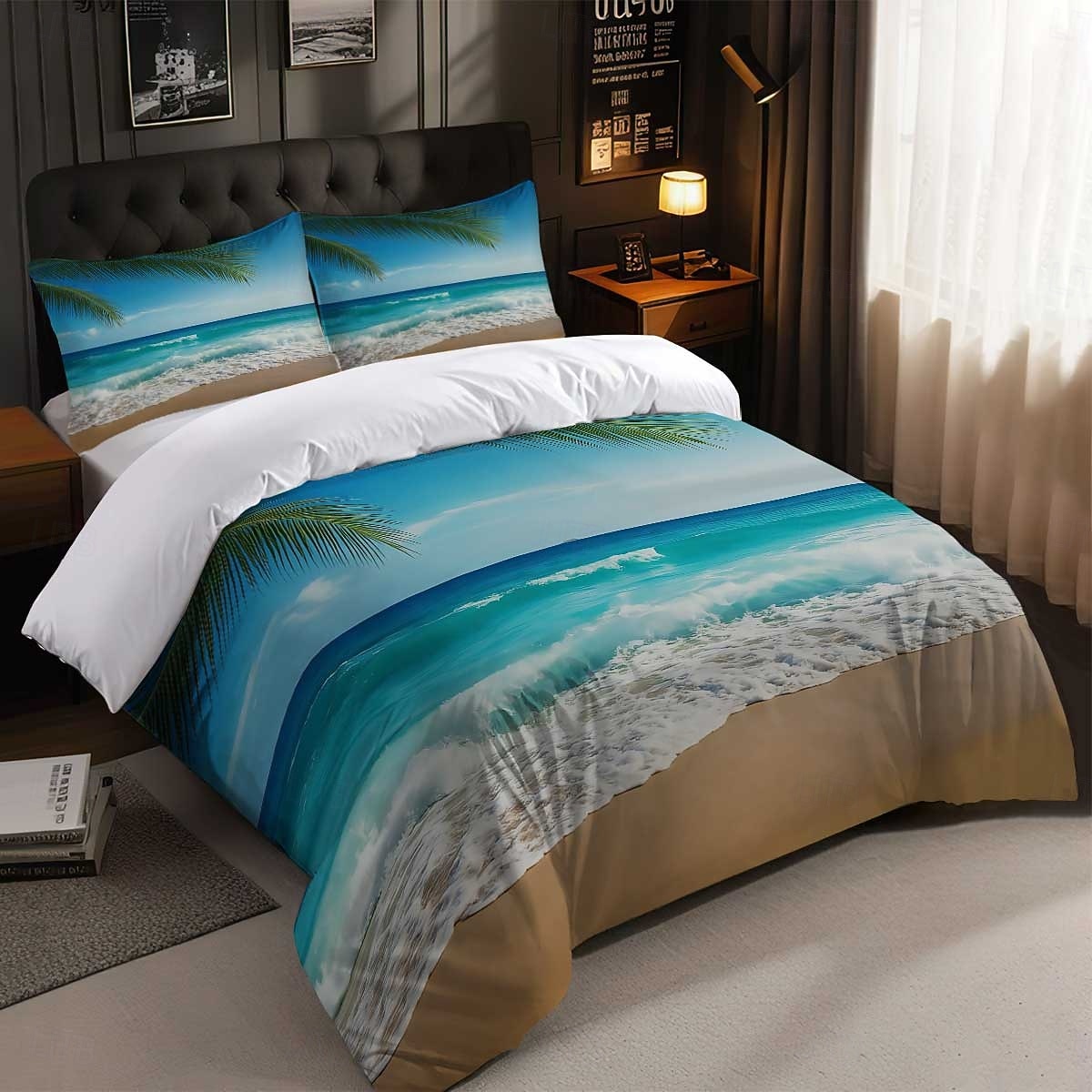2026年 ビーチブラウンの桐の木のバス3ピースダウン羽毛布団カバーセット、大きなベッド用、柔らかいショートフリース掛け布団カバーと枕カバー2枚付き - ホテルの寝室の寝具、居心地の良い & 快適  コレクション – $37.99 –P11