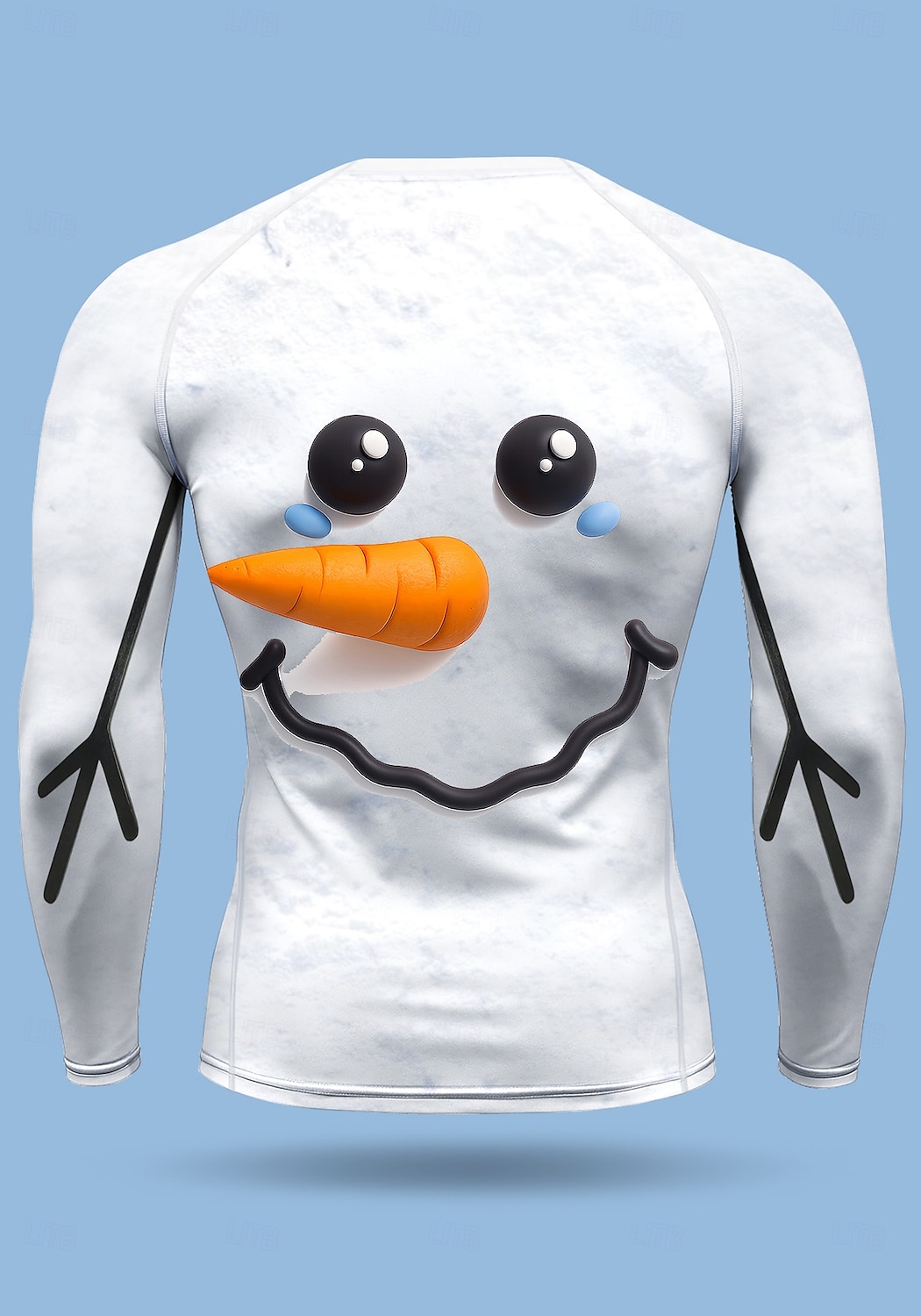 Kerstmis Voor heren Uniseks Hardloopshirt Atletisch shirt Gymshirt Fitnessshirt Trainingsshirt Lange mouw T-shirt Grafisch UPF 50 UV-bestendig Zacht Zweetafvoerend Mountainbike Sportschooltraining 2025 - $22.99 –P2