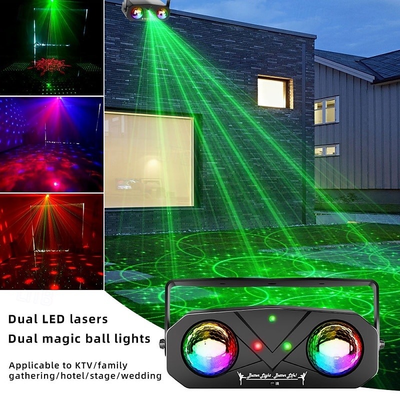 Stage Lights Multicolor Rotating Bar Ambient Lights LED Water Ripple Lights KTV Disco Lights Laser Lights Valentine's Day Gift 2026 - $56.99 –P4