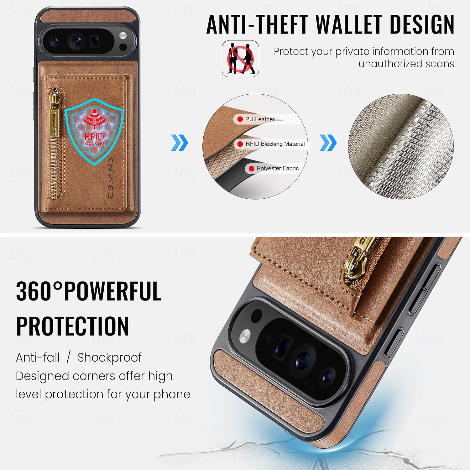 Phone Case For Google Pixel 10 Pro XL Pixel 10 Pro Pixel 9 Pro Pixel 9 Pro XL Pixel 8 Pro Pixel 8 Pixel 9 Back Cover Shockproof Retro TPU PC PU Leather 2025 - $19.99 –P8