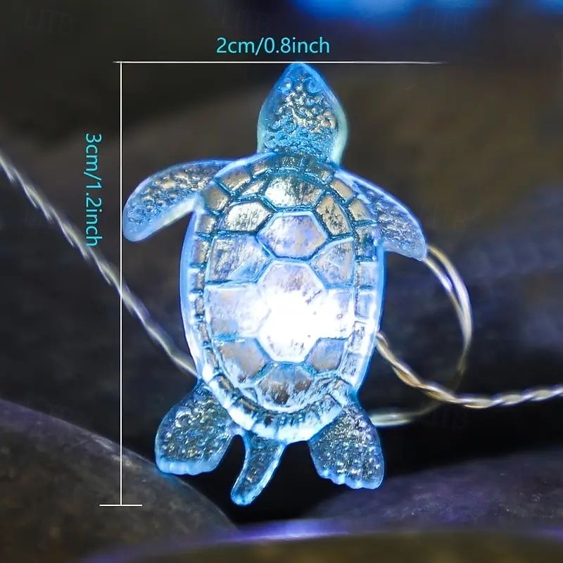 Luces de cadena de alambre de cobre LED en forma de pulpo estrella de mar cangrejo guirnalda de luces 2m 20LED a pilas decoración para fiestas de bodas y vacaciones en interiores y exteriores tema 2026 - $14.49 –P10