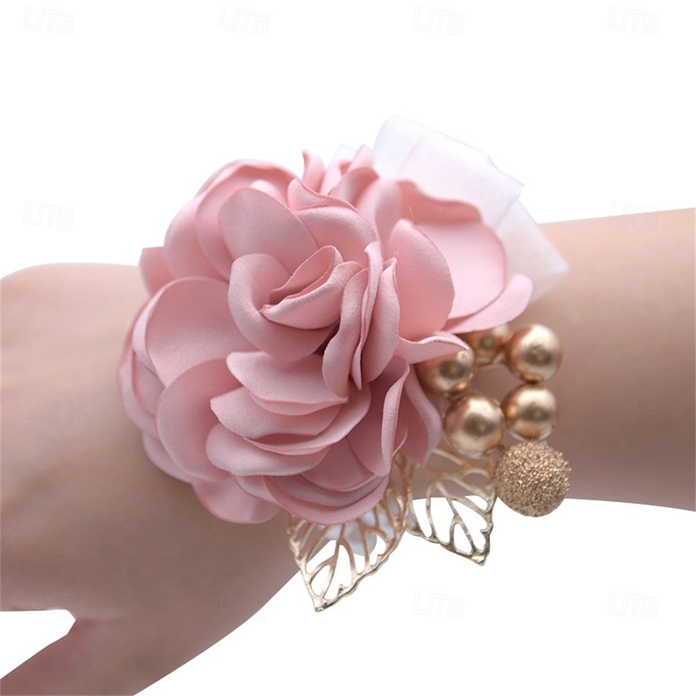 Bröllop handled blommor Handleds Corsage Bröllop / Fest Metall / Tyg Blomstil 2026 - $17.49 –P3