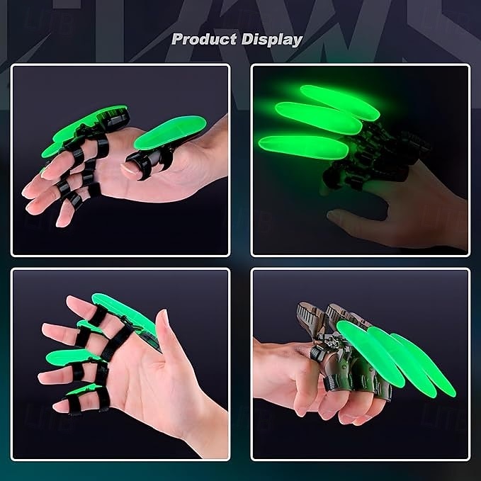 Mechaniczne, chowane pazury wilka 1 opakowanie, chowany, świecący mechaniczny pazur, 3D składane pazury wilka dla dzieci i dorosłych 2026 - $12.99 –P6