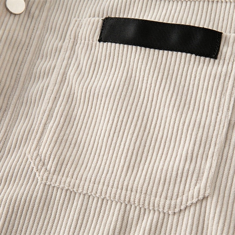 Per uomo Giacca Leggera Giacca in Velluto a Coste Giacca Cargo Giacca Casual Vacanza Quotidiano Traspirante Tasca Primavera Autunno Semplice Moda Classico Bavero Regolare Nero Cachi Grigio Giacca del 2026 a $30.99 –P8