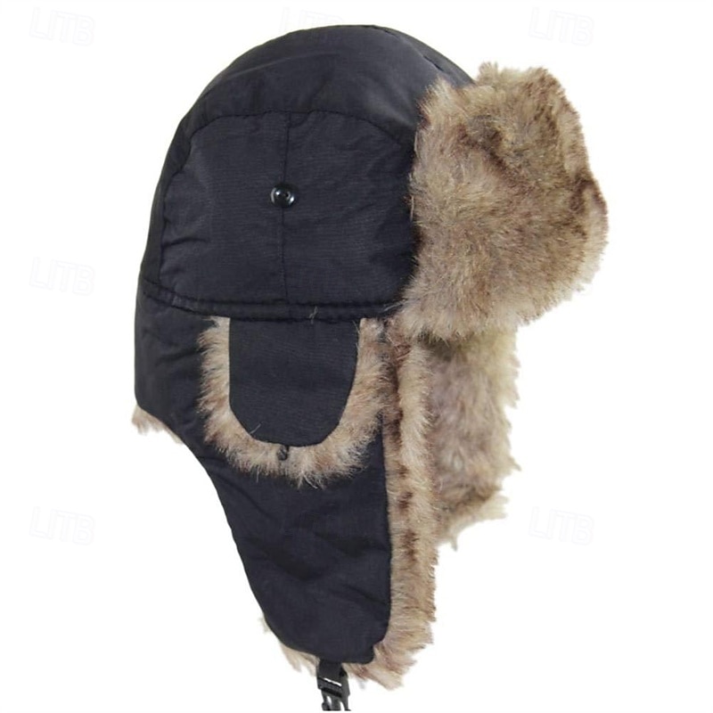 Homens Aviador Chapéu Ushanka Chapéu de Aviador Chapéu com protetores de orelha Chapéus de inverno Preto Branco Poliéster Estilo vintage Aconchegante Roupa Diária Para Noite Cor Sólida / Simples de 2026 por $14.99 –P2