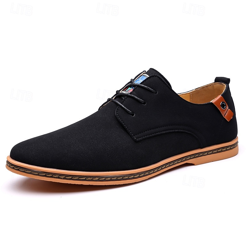 Homme Basket Chaussures de confort Marche Occasionnel Quotidien Soirée & Fête Daim Chaud À lacets Brun foncé Noir Jaune Été Printemps de 2025 ? $34.99 –P8
