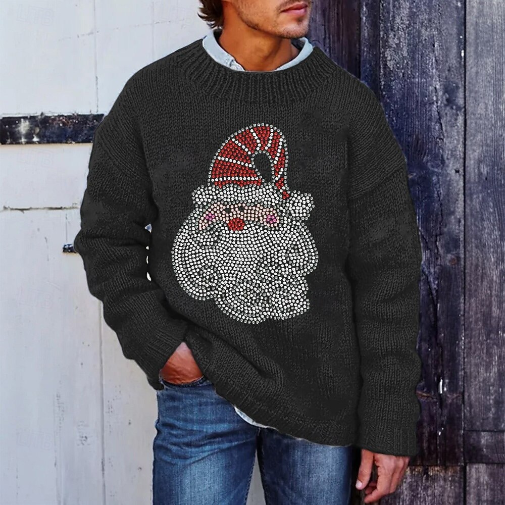 Hässlicher Weihnachtspullover Herren Weihnachtsmann 3D
