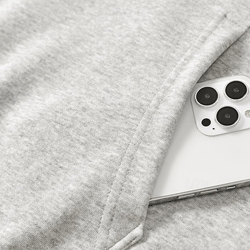 Hombre Sudadera Negro Blanco Gris Oscuro Con Capucha Plano Bolsillo Deporte Diario Festivos Poliéster Ropa de calle Básico Casual Primavera Otoño Ropa Sudaderas con capucha Sudaderas 2026 - $32.99 –P9