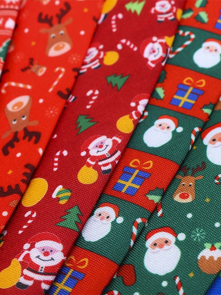 Cravates de Noël pour hommes – cravates de vacances amusantes et festives avec Père Noël, rennes, arbres et flocons de neige, parfaites pour les fêtes de Noël, les cadeaux et les célébrations saisonnières de 2026 ? $11.99 –P9