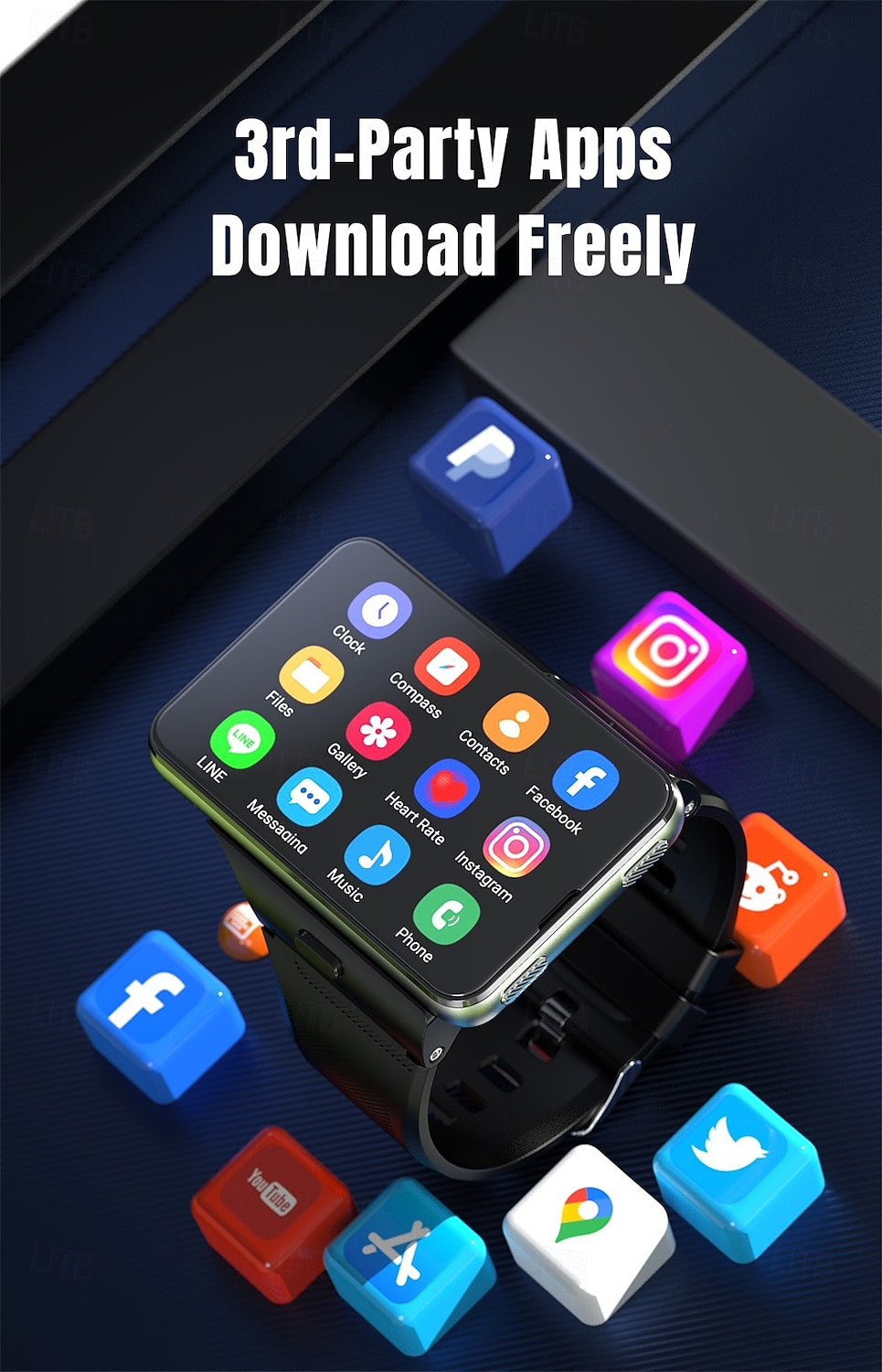 2025年 APPLLP Max スマートウォッチ 2.88 インチ スマート·ウォッチ スマートウォッチ電話 4G LTE ブルートゥース 歩数計 睡眠サイクル計測器 座りがちなリマインダー と互換性があります Android iOS 女性 男性 GPS 長時間スタンバイ ハンドフリーコール IPX-5  コレクション – $224.89 –P10