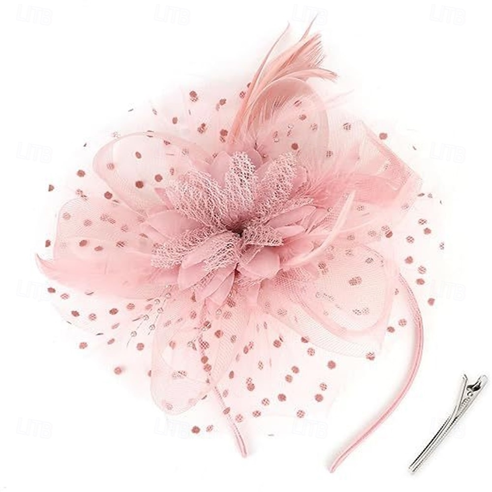 Fascinators Fabric Feathers Fedora Hat Wedding Tea Party Horse Race Cocktail Elegant Vintage With Feather Headpiece Headwear 2026 - $16.49 –P3