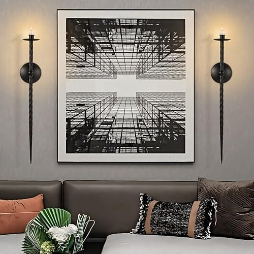 Настенный подсвечник 1 шт. / 2 шт. большой витой подсвечник для свечей настенный металлический подсвечник для столовой, гостиной, офиса, спальни 2026 - $22.99 –P10