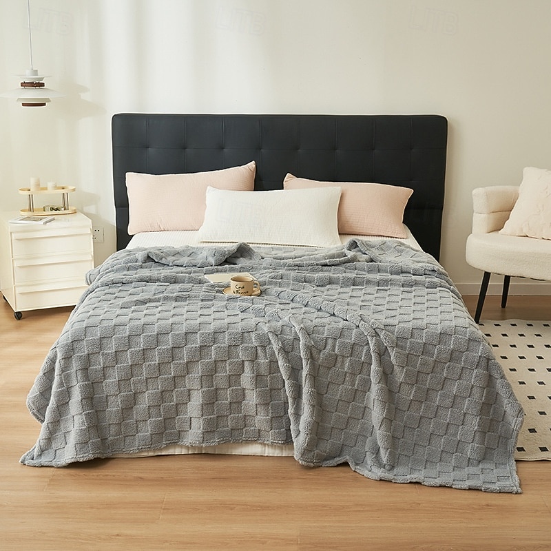одеяло для кондиционера, легкое вафельное покрывало из флиса для дивана, кровати, сна в офисе или использования летом, уютное одеяло для небольшого ворса или покрывало на плечо 2026 - $28.99 –P7