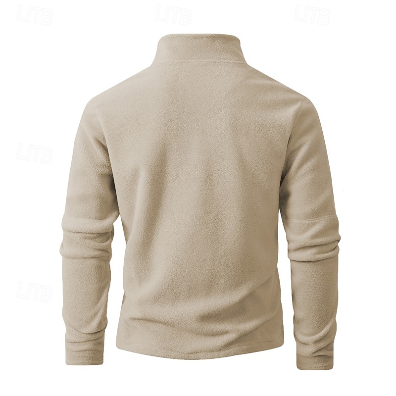 Homens Moletom Moletom de lã Moletom com zíper Preto Roxo Cáqui Café Verde Claro Meio Zíper Tecido Quarter Zip Desportos e Ar livre Diário Feriado Poliéster Roupa de rua Básico Casual Outono Inverno de 2026 por $26.99 –P20