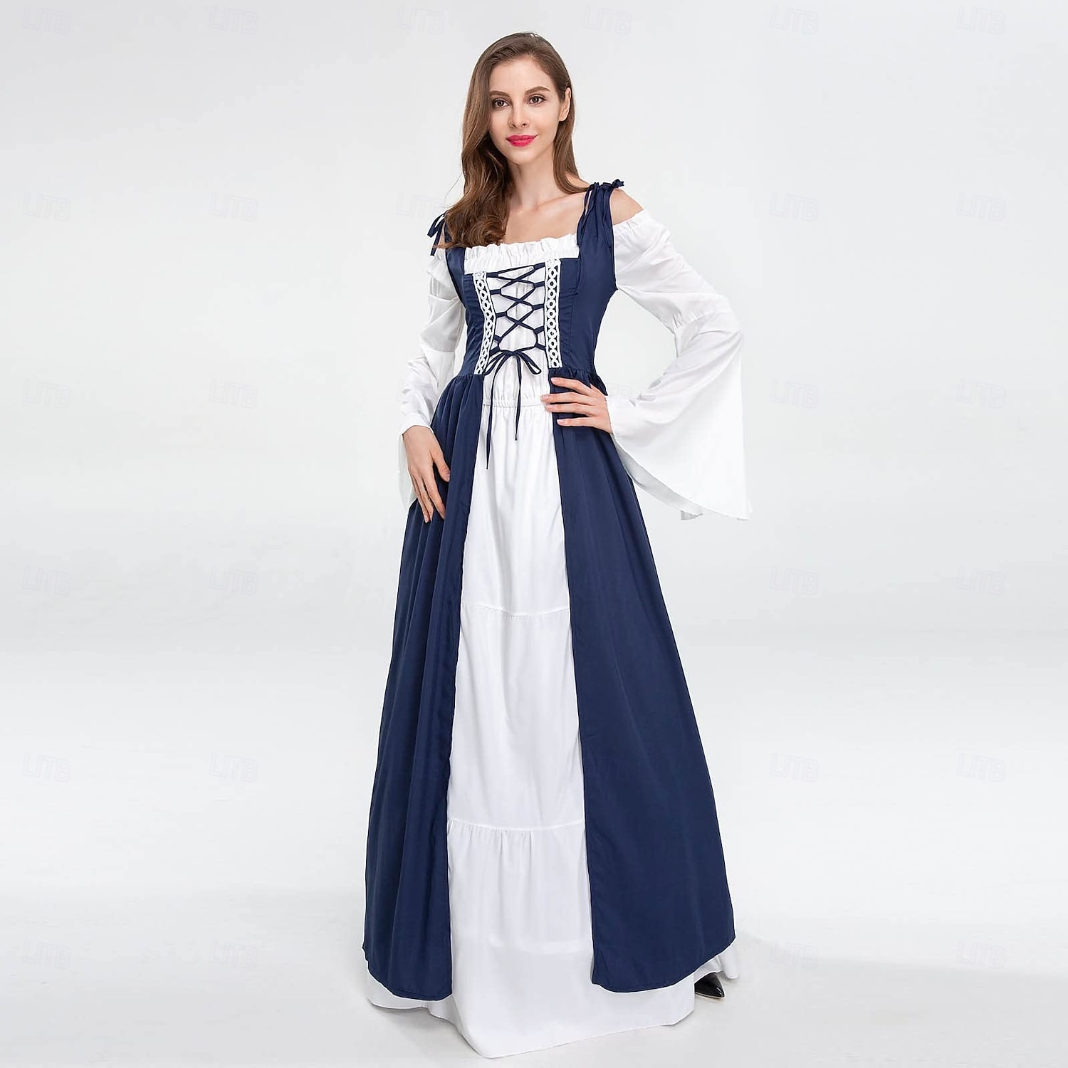 Retro Vintage Medieval Renaissance Dress OverDress Lady Viking Elven ...