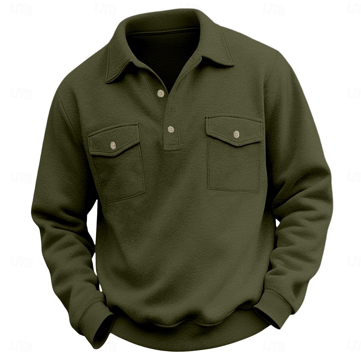 Per uomo Maglia Nero Verde militare Blu marino Grigio chiaro Grigio scuro Bavero Semplice Tasca Sport & Outdoor Quotidiano Ferie Streetwear Essenziale Casual Primavera & Autunno Tutte le stagioni del 2026 a $15.99 –P6