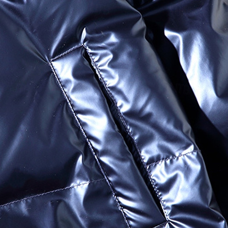 Homme Manteau d'Hiver Doudoune Veste Matelassée Avec Poches Polyester Vacances Tenue quotidienne Date Régulier Mode Occasionnel Confortable Chaleur Thermique Hiver Couleur Unie / Unie Argent Noir de 2026 ? $47.99 –P7