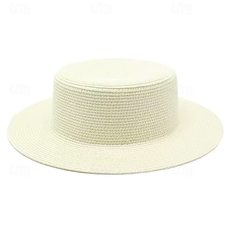 Cappelli Poliestere Cappello di paglia Matrimonio Ferie Tè Corsa di Cavalli Cocktail Vintage Protezione Solare Con Giunzione Copricapo Copricapo del 2026 a $17.49 –P4