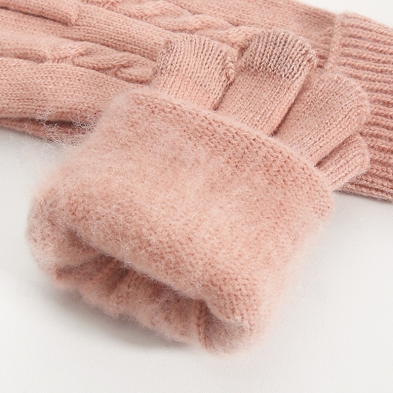 Per donna 1 Paio Interi / Invernali / Guanti lavorati a maglia Streetwear / All'aperto Guanti - Semplice Dita intere / Stampato del 2026 a $19.49 –P8