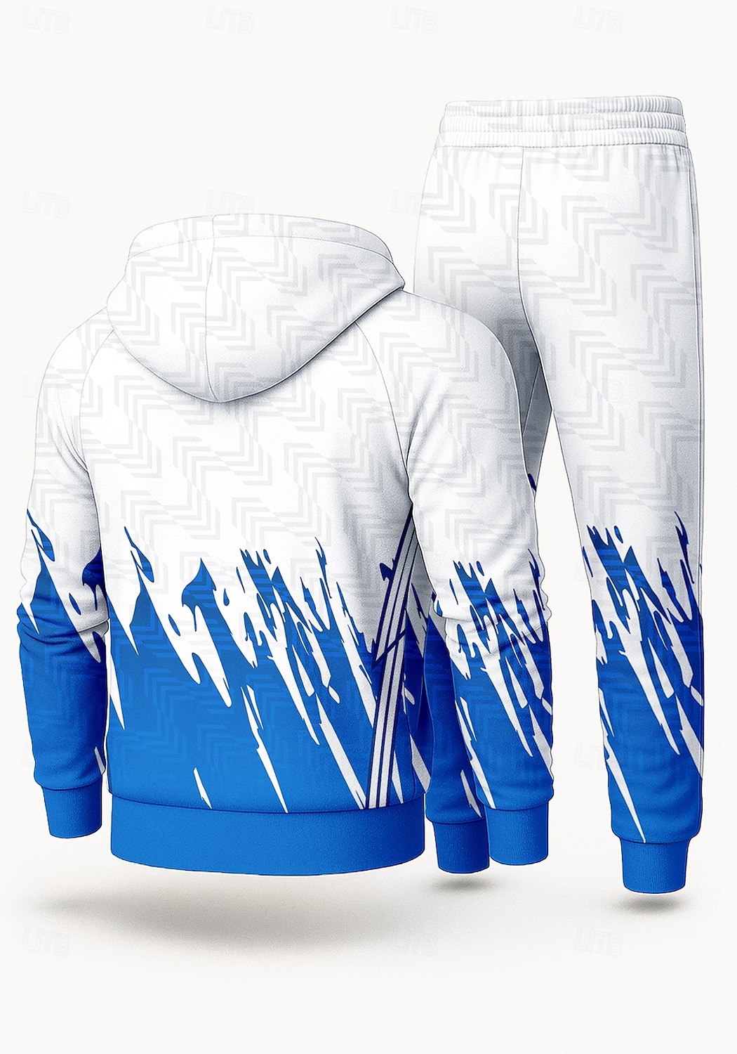 2026年 男性用 パーカー トラックスーツ 2ピーストラックスーツ ドローストリング ジッパーを閉める 幾何学模様 スーツウェア 秋 冬 ブルー ボウケーション 屋外 トラベル ライトウェイト ファッション 長袖 スポーツ アクティブウェア 伸縮性あり レギュラー  コレクション – $47.99 –P2