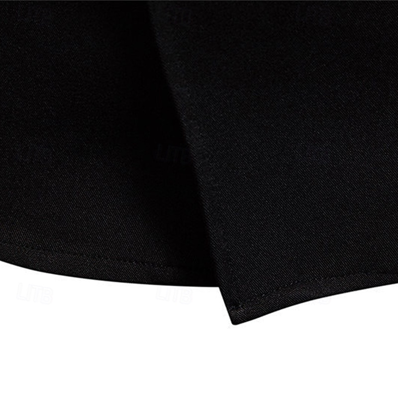 Herren Hemd Sommerhemd Freizeithemd Strandhemd Knopfhemd Schwarz Weiß Kaki Langarm Einfach Revers Urlaub Hawaiianisch Tasche Bekleidung Mode Lässig Bequem 2025 - $38.99 –P14