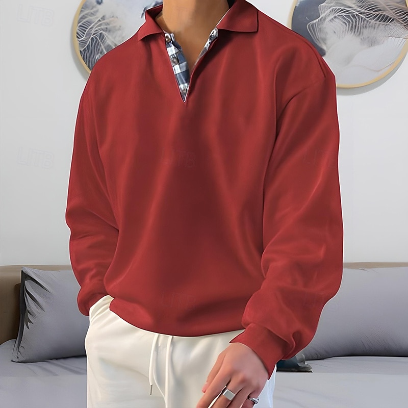 Homme Sweat-shirt Sweat à capuche Pull Sweat à capuche boutonné Noir Blanche Rose Claire Rouge Bleu Revers Uni Patchwork Sport & Loisir Occasionnel Quotidien Streetwear Frais Vêtements de sport de 2025 ? $18.99 –P9