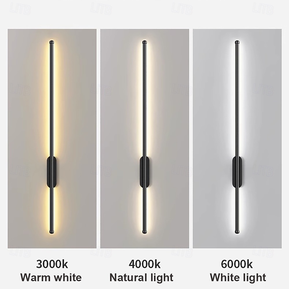 Long Wall Lamp 23.6 in -47.2in  Black and Gold Indoor Metal Wall Lamp Living Room Background Bedroom Bedside Lamp AC2200V AC110V 2026 - $64.99 –P3