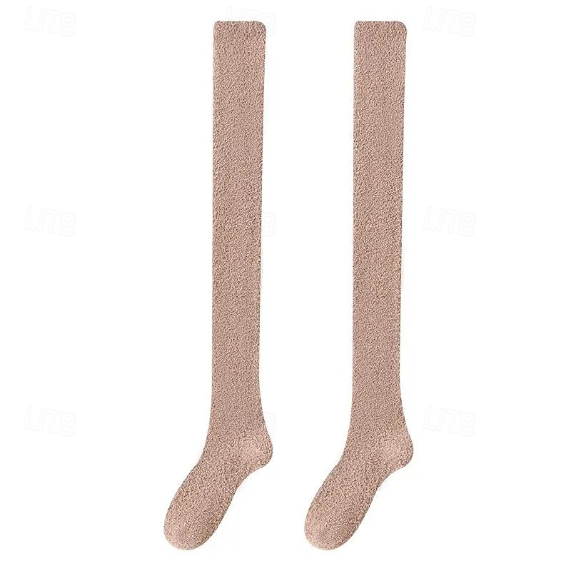 2/4 Pairs Coral Fleece Women's Winter Socks – Thickened, Lint-Free, Warm Floor Socks, Knee-High Leg Warmers, Soft and Cozy for Snowy Weather 2026 - $19.99 –P6