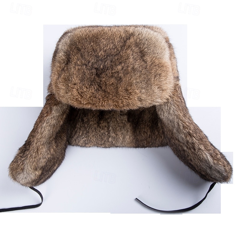 Hombre Sombrero de Cazador Sombrero Ushanka Sombrero de aviador Gorro con orejeras Sombreros de invierno Negro Marrón Poliéster Vellón Moda Estilo retro Contemporáneo moderno Ropa Cotidiana Cita 2026 - $29.99 –P7