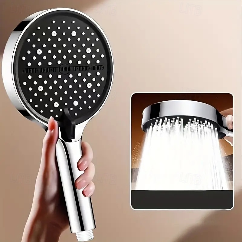 Stor panel 7 lägen handhållet duschmunstycke högtryck vattenbesparande spraymunstycken stort flöde massage badrumsduschmunstycke för hemmabruk badrumsduschtillbehör 2026 - $16.99 –P4