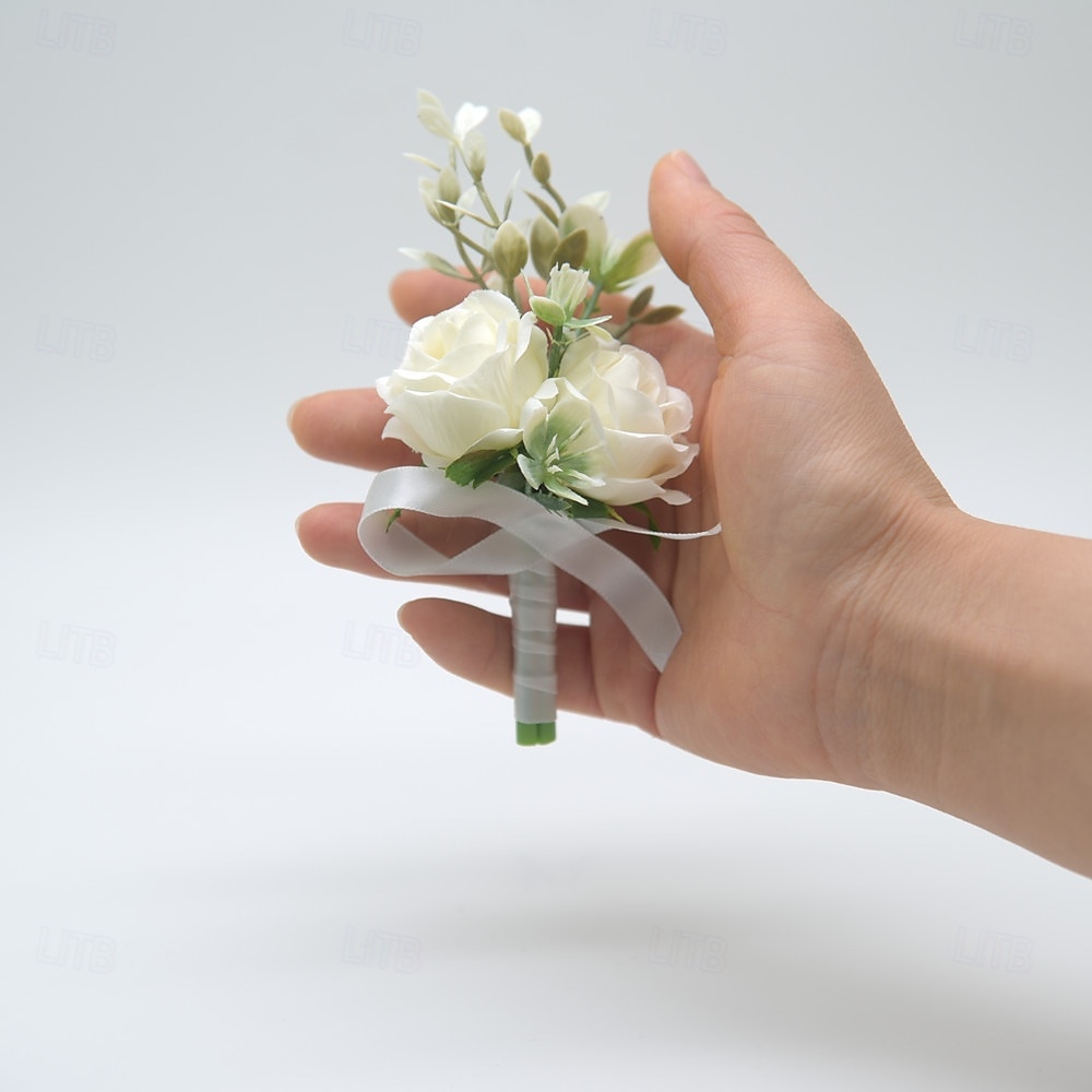 Bröllop handled blommor Handleds Corsage Bröllop / Fest Band Blomstil 2026 - $17.49 –P1