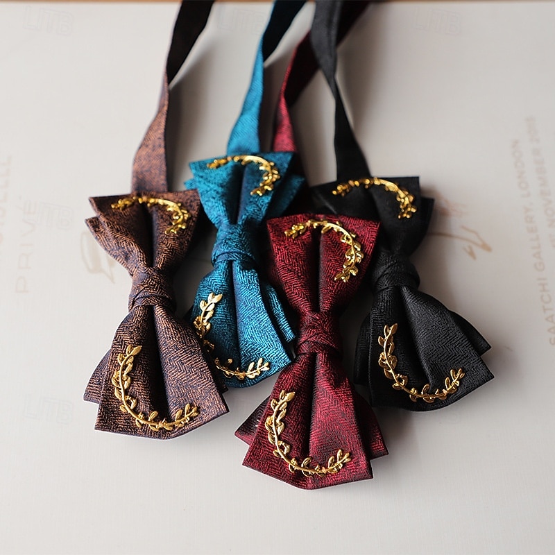 Муж. Галстуки Мода Классика Современный современный Бант Флокировка С узором Свадебные прием На каждый день 2026 - $11.49 –P2