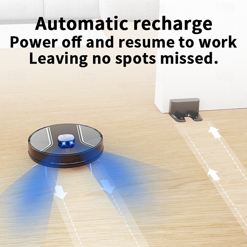 Sweeping and Mopping Robot Combo with LiDAR Navigation APP Operation Smart Mapping No-Mop Zones and Invisible Wall Settings Auto Charging Long-Lasting Battery Life 3500Pa Powerful Suction 2025 - $262.49 –P7