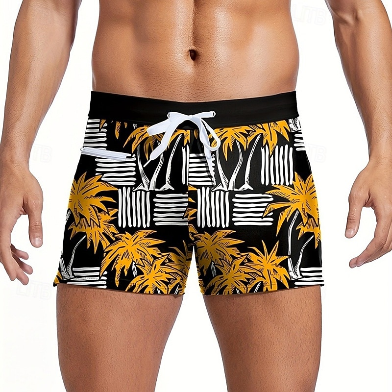Hombre Bañador Natación Corto Bañadores Pantalones Bañadores de traje de baño Impreso Correa Eslático Transpirable Prendas de abajo Surf Bikini Buceo Verano 2026 - $10.49 –P1