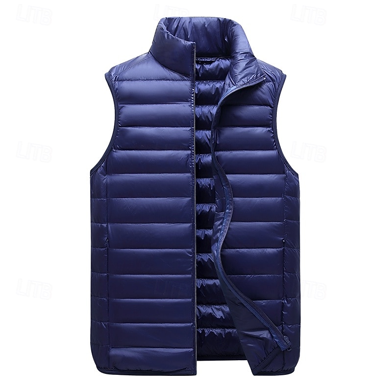 Ανδρικά Κάτω γιλέκο Γιλέκο Puffer Veste Gilet Καπιτονέ γιλέκο Διακοπές Καθημερινά Ημερομηνία Μοντέρνα Καθημερινό Φθινόπωρο & Χειμώνας Τσέπη Πούπουλαπάπιας Πολυεστέρας Διατηρείτε Ζεστό Άνετο 2026 - $47.99 –P2
